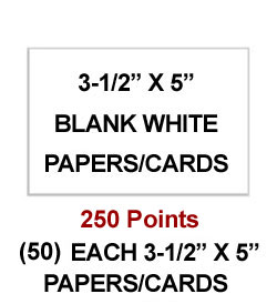 3-1/2 x 5 cards and papers
